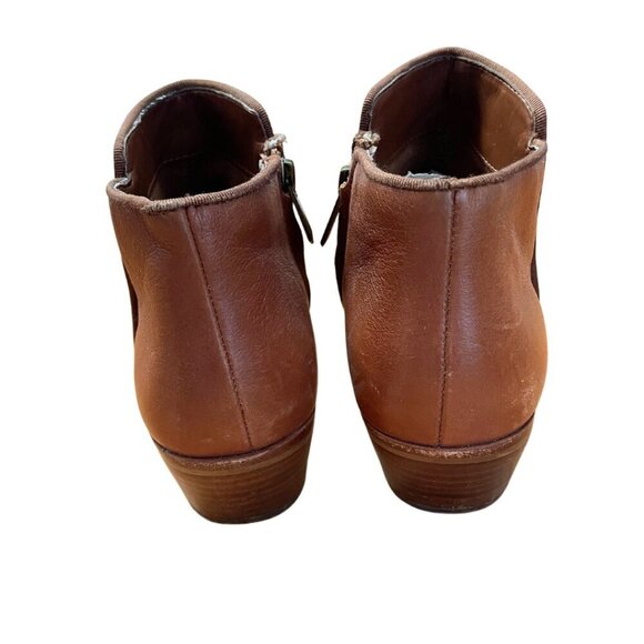 Sam Edelman Petty Leather side zip ankle bootie women’s size 7 brown - Picture 7 of 12
